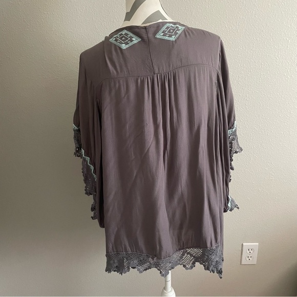 Rip Curl 2 Piece Tank Top & Kimono Set Grey & Blue - Picture 3 of 6